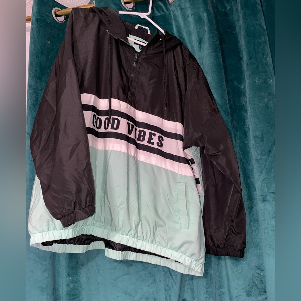 Rue 21 Good Vibes Windbreaker with hood